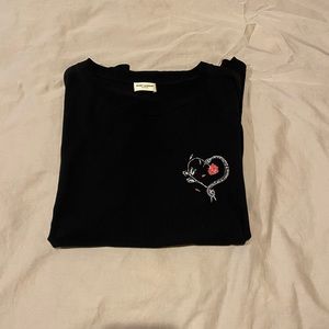 Saint Laurent Heart Snake Tee